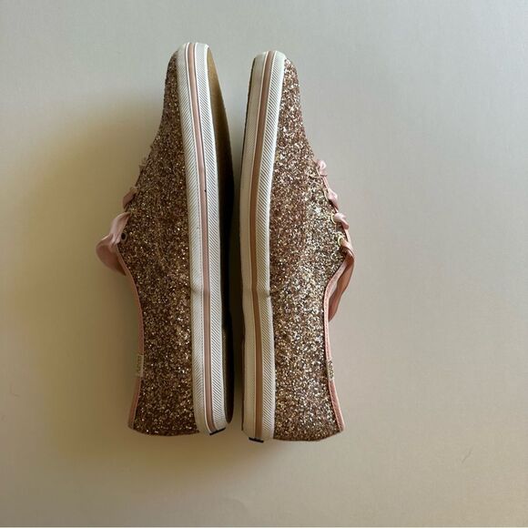 Ked’s X Kate Spade Rose Gold Glitter Champion Celebration Lace Up Sneakers - Picture 7 of 10